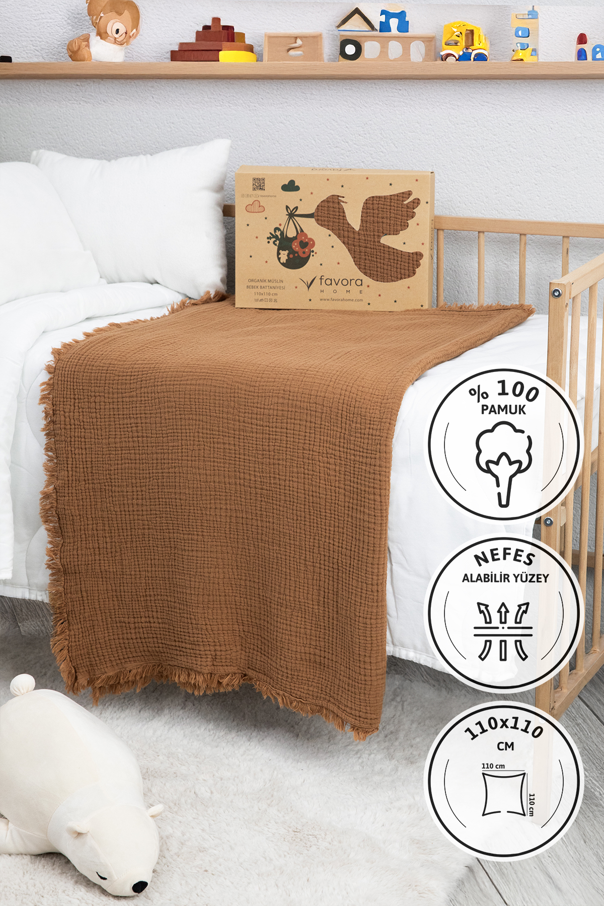 Premium Daisy %100 Pamuk 4 Katlı Müslin Bebek Örtü Premium Daisy %100 Pamuk 4 Katlı Müslin Bebek Örtü