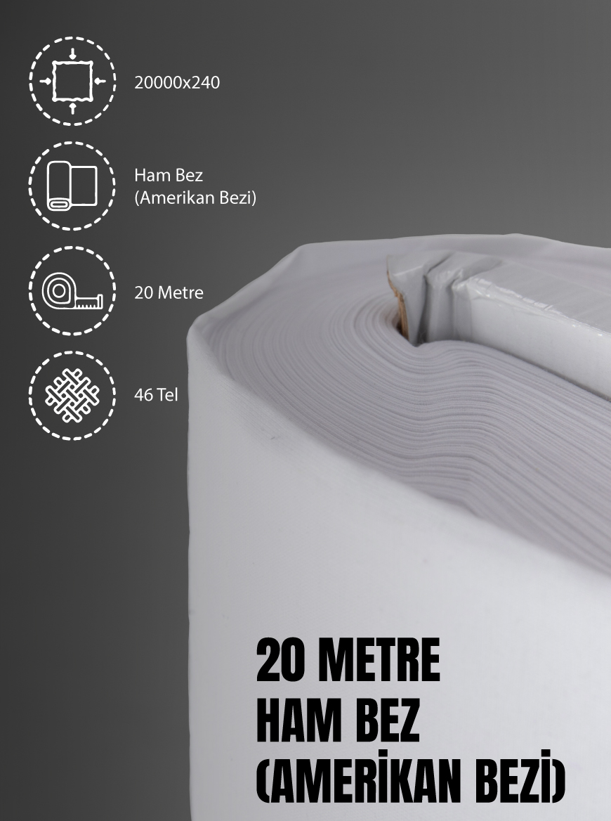 %100 Pamuk 46 Tel Amerikan Bezi Ham Bez Punch Kumaş - Beyaz 2000x240 cm %100 Pamuk 46 Tel Amerikan Bezi Ham Bez Punch Kumaş - Beyaz 2000x240 cm