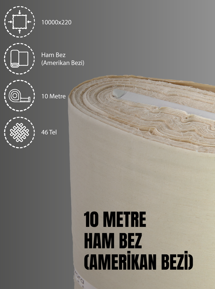%100 Pamuk 46 Tel Amerikan Bezi Ham Bez Punch Kumaş - Krem 1000x220 cm %100 Pamuk 46 Tel Amerikan Bezi Ham Bez Punch Kumaş - Krem 1000x220 cm