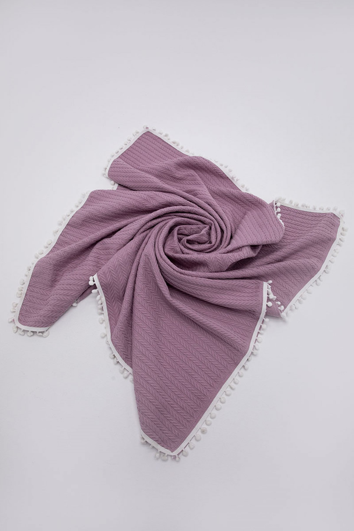 %100 Pamuk Cherry Bebek Battaniyesi Pamuklu Pike 100x120 - Lila