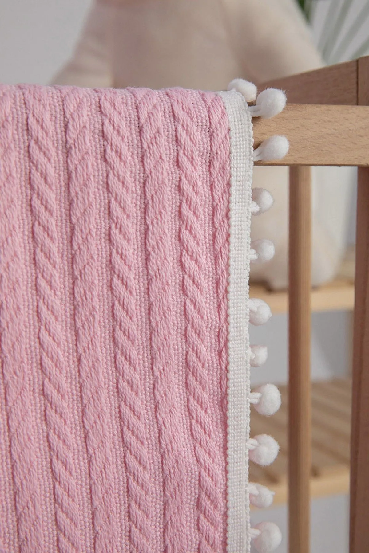 %100 Pamuk Cherry Bebek Battaniyesi - Pembe %100 Pamuk Cherry Bebek Battaniyesi - Pembe