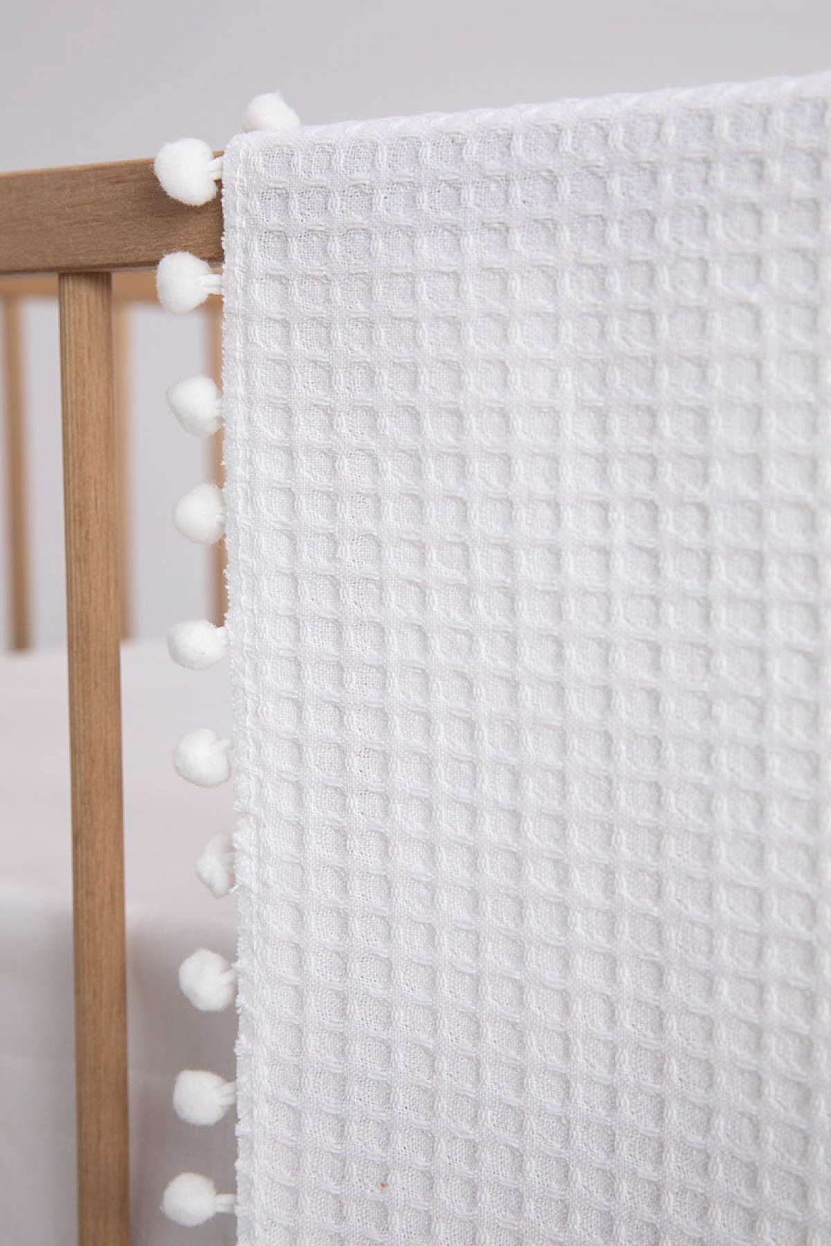 %100 Pamuk Macaron Bebek Battaniyesi - Beyaz %100 Pamuk Macaron Bebek Battaniyesi - Beyaz