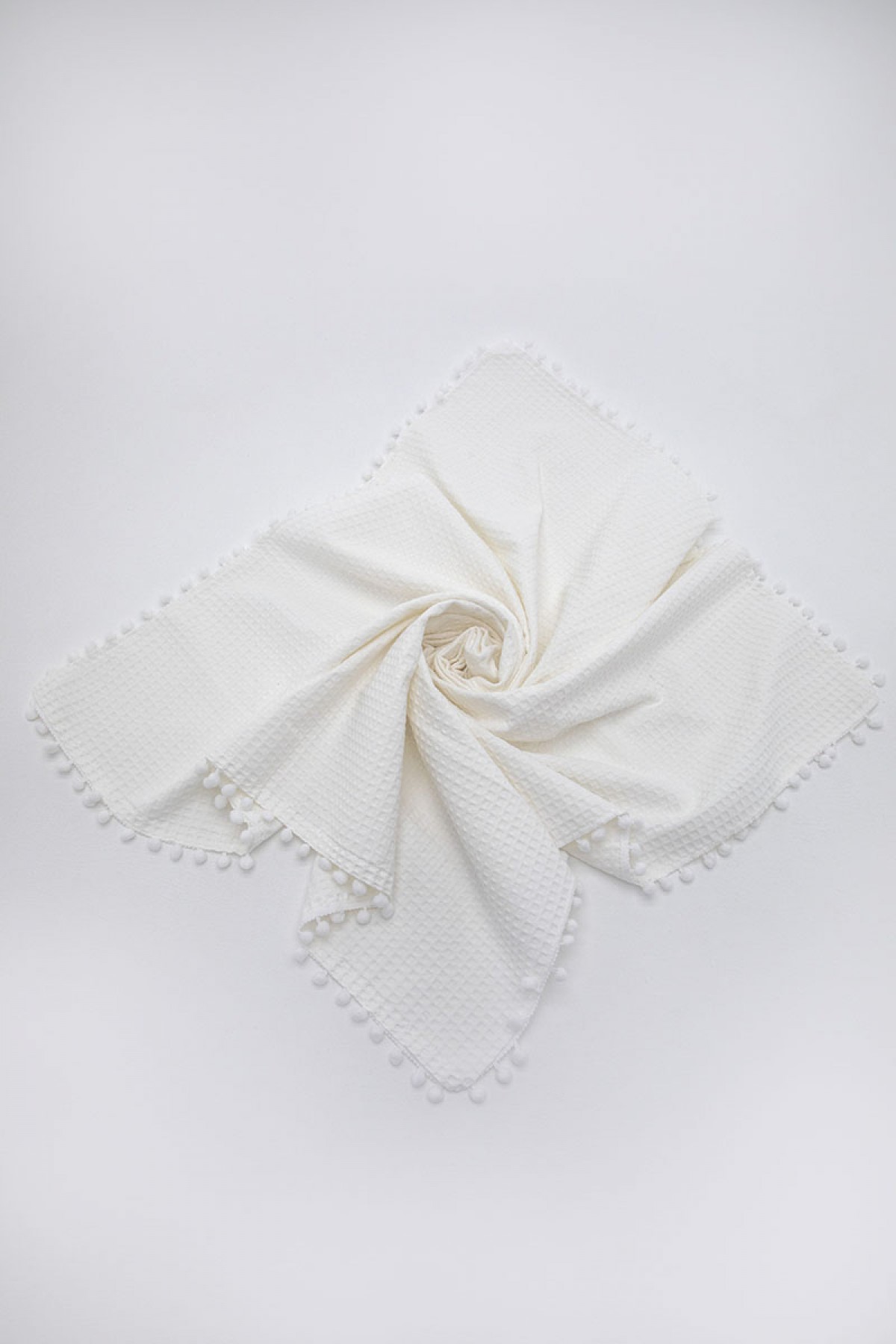 %100 Pamuk Macaron Bebek Battaniyesi - Beyaz %100 Pamuk Macaron Bebek Battaniyesi - Beyaz