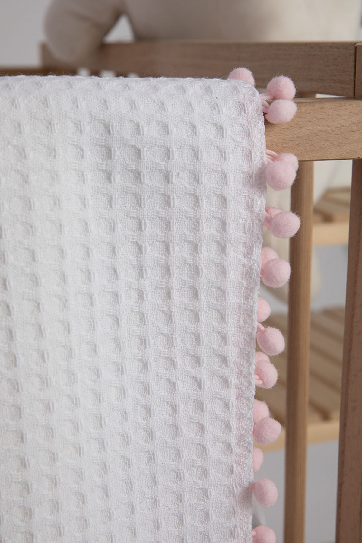 %100 Pamuk Macaron Bebek Battaniyesi - Pembe %100 Pamuk Macaron Bebek Battaniyesi - Pembe