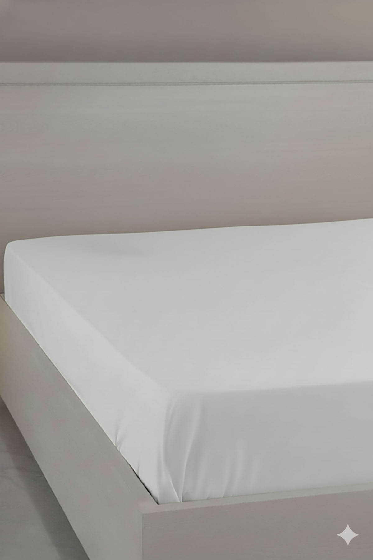 %100 Pamuk Ranforce Premium Çift Kişilik Çarşaf - Beyaz