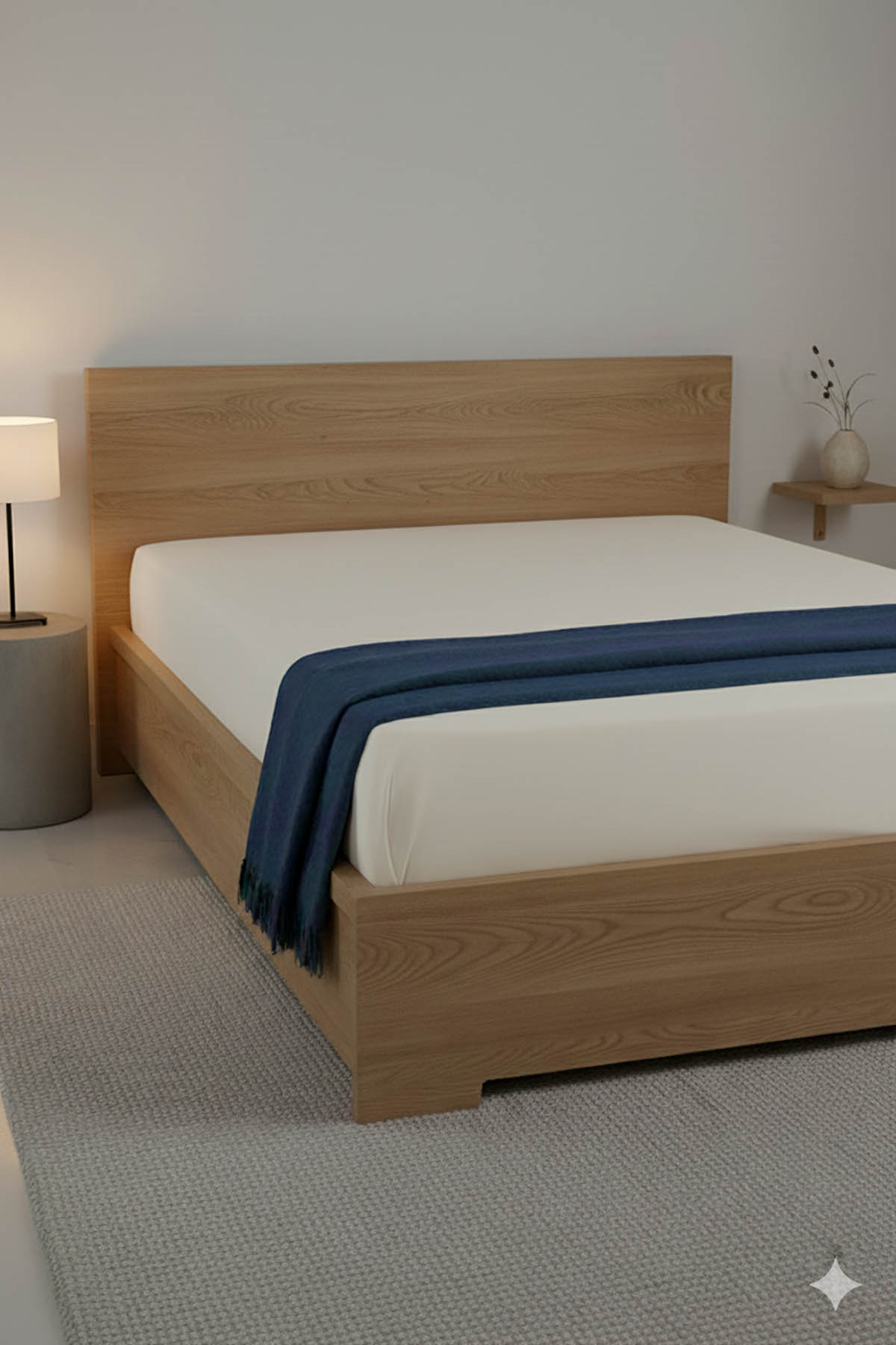 %100 Pamuk Ranforce Premium Çift Kişilik Çarşaf - Krem