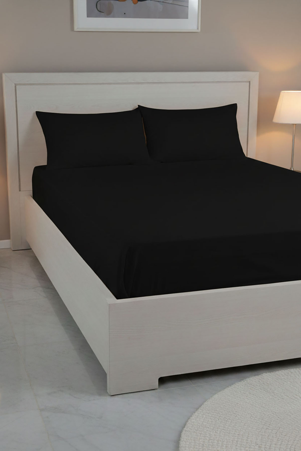 %100 Pamuk Ranforce Premium Çift Kişilik Çarşaf Seti - Siyah %100 Pamuk Ranforce Premium Çift Kişilik Çarşaf Seti - Siyah