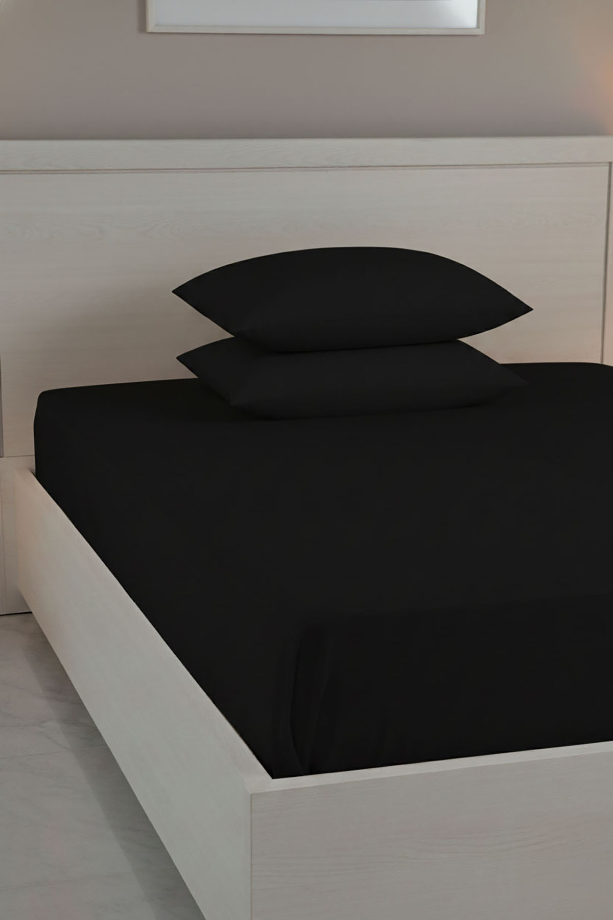 %100 Pamuk Ranforce Premium Çift Kişilik Çarşaf Seti - Siyah %100 Pamuk Ranforce Premium Çift Kişilik Çarşaf Seti - Siyah