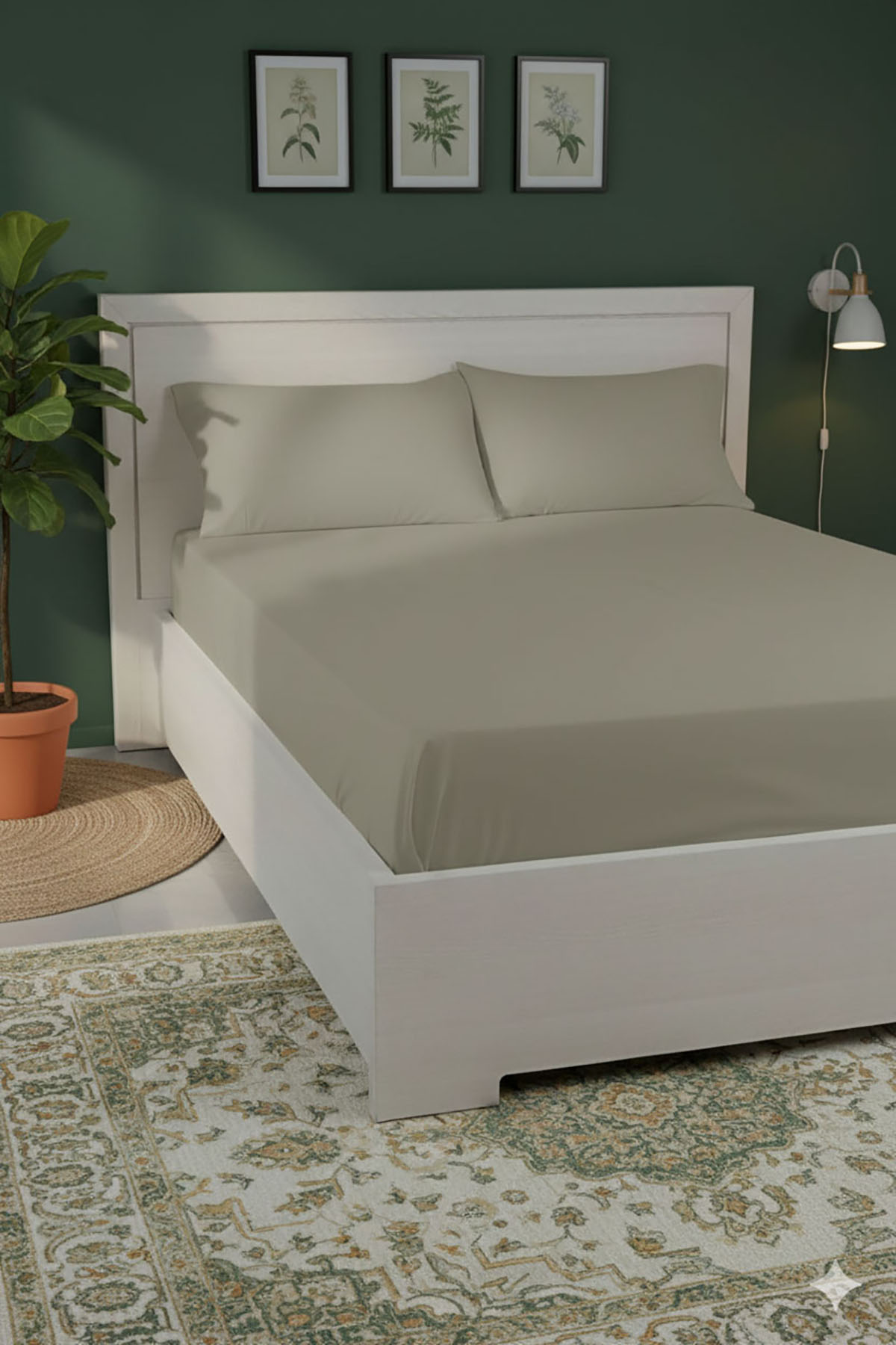 %100 Pamuk Ranforce Premium Çift Kişilik Çarşaf Seti - Vizon %100 Pamuk Ranforce Premium Çift Kişilik Çarşaf Seti - Vizon