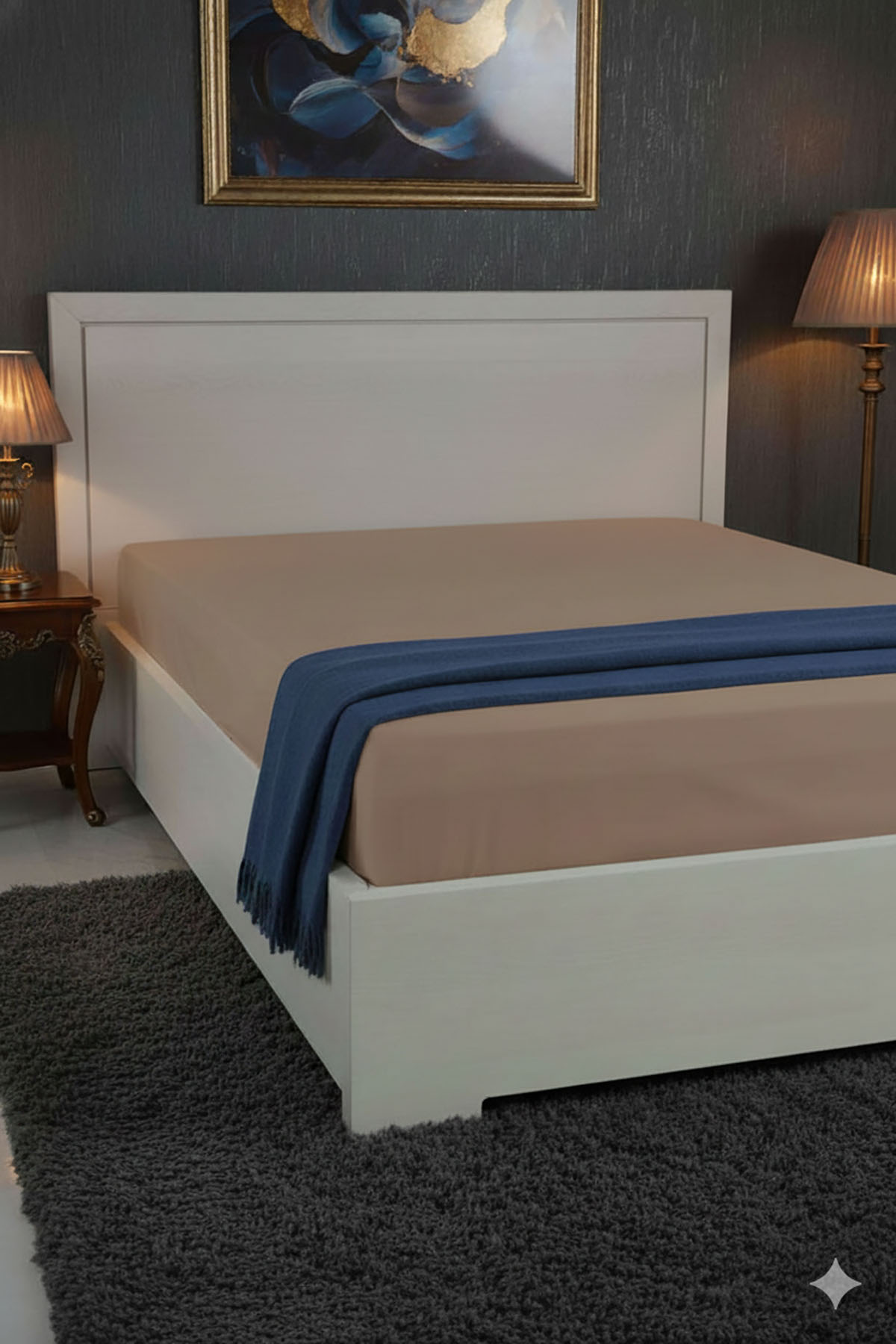 %100 Pamuk Ranforce Premium King Size Lastikli Çarşaf - Mocha %100 Pamuk Ranforce Premium King Size Lastikli Çarşaf - Mocha