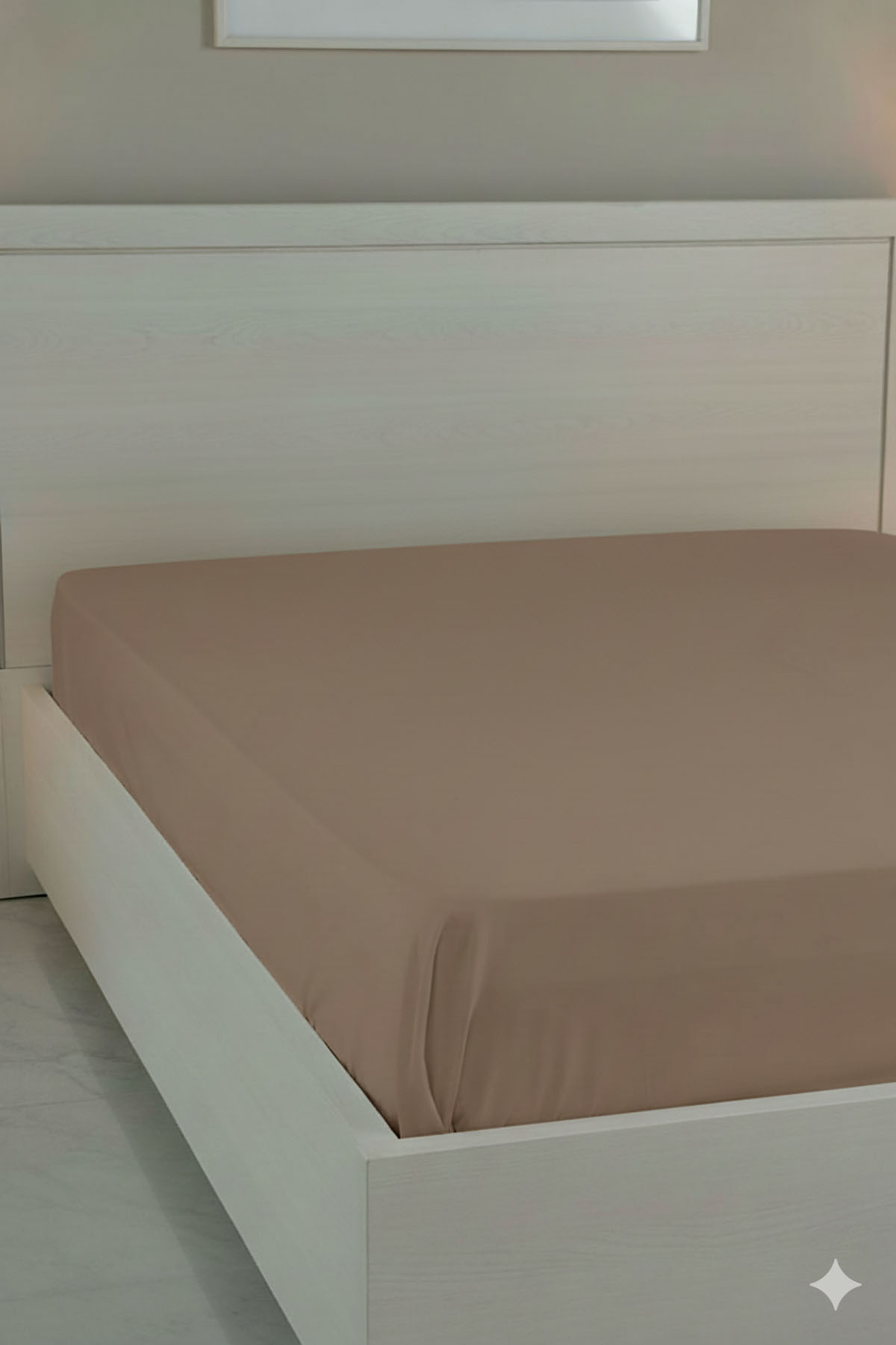 %100 Pamuk Ranforce Premium King Size Lastikli Çarşaf - Mocha %100 Pamuk Ranforce Premium King Size Lastikli Çarşaf - Mocha