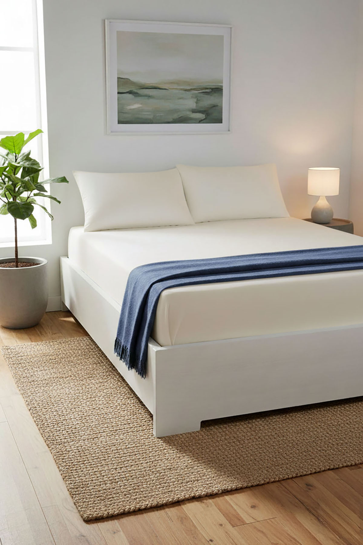 %100 Pamuk Ranforce Premium King Size Lastikli Çarşaf Seti - Krem