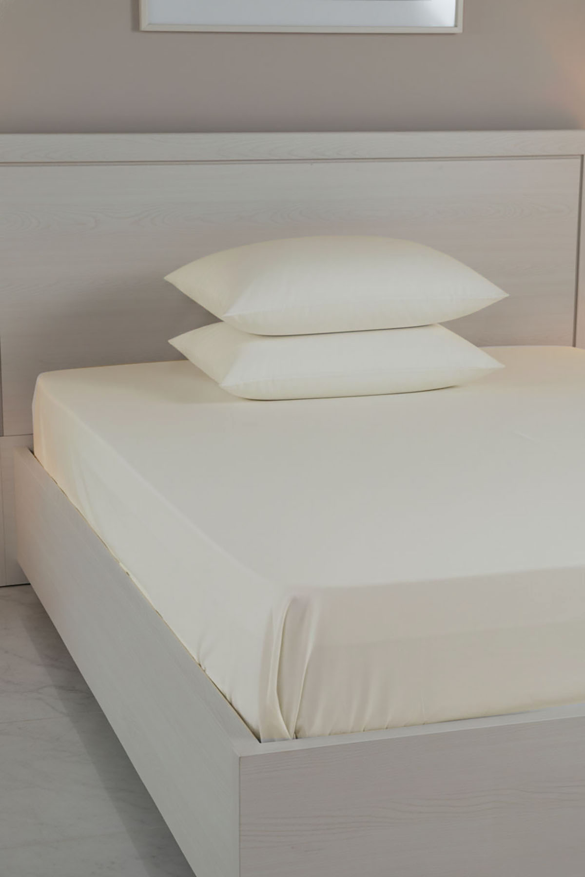 %100 Pamuk Ranforce Premium King Size Lastikli Çarşaf Seti - Krem %100 Pamuk Ranforce Premium King Size Lastikli Çarşaf Seti - Krem