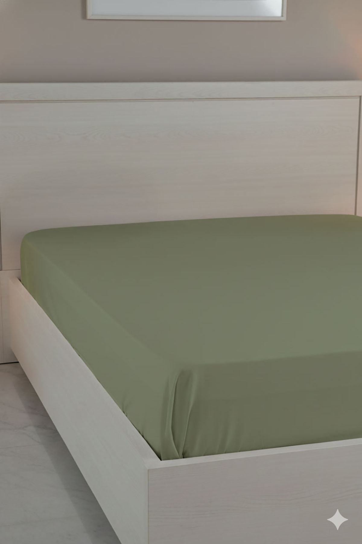 %100 Pamuk Ranforce Premium King Size Lastikli Çarşaf - Yeşil