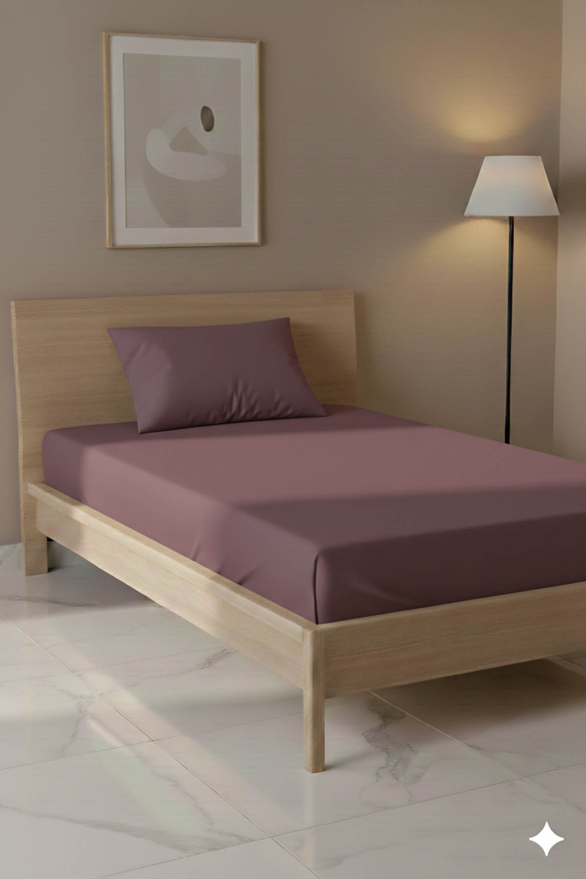 %100 Pamuk Ranforce Premium Tek Kişilik Çarşaf Seti - Gül Kurusu %100 Pamuk Ranforce Premium Tek Kişilik Çarşaf Seti - Gül Kurusu