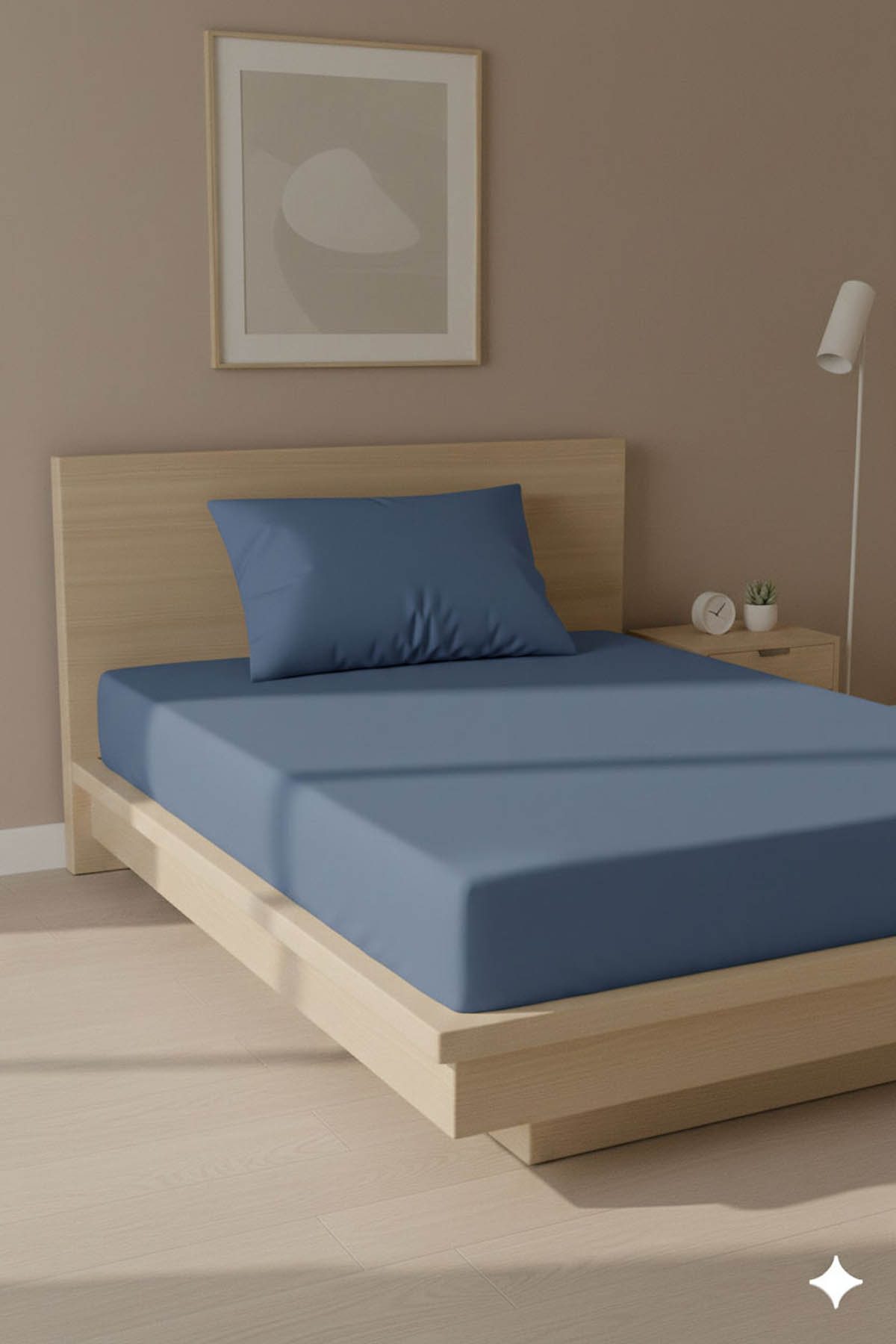 %100 Pamuk Ranforce Premium Tek Kişilik Çarşaf Seti - İndigo %100 Pamuk Ranforce Premium Tek Kişilik Çarşaf Seti - İndigo