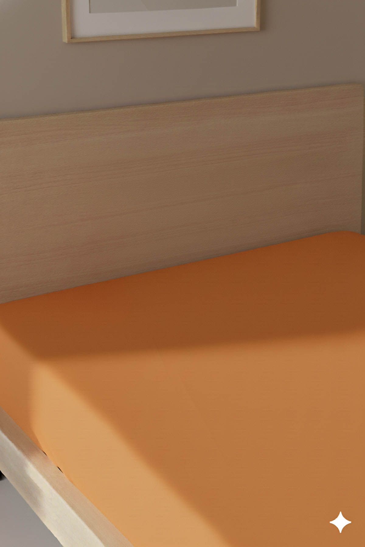 %100 Pamuk Ranforce Premium Tek Kişilik Çarşaf - Turuncu