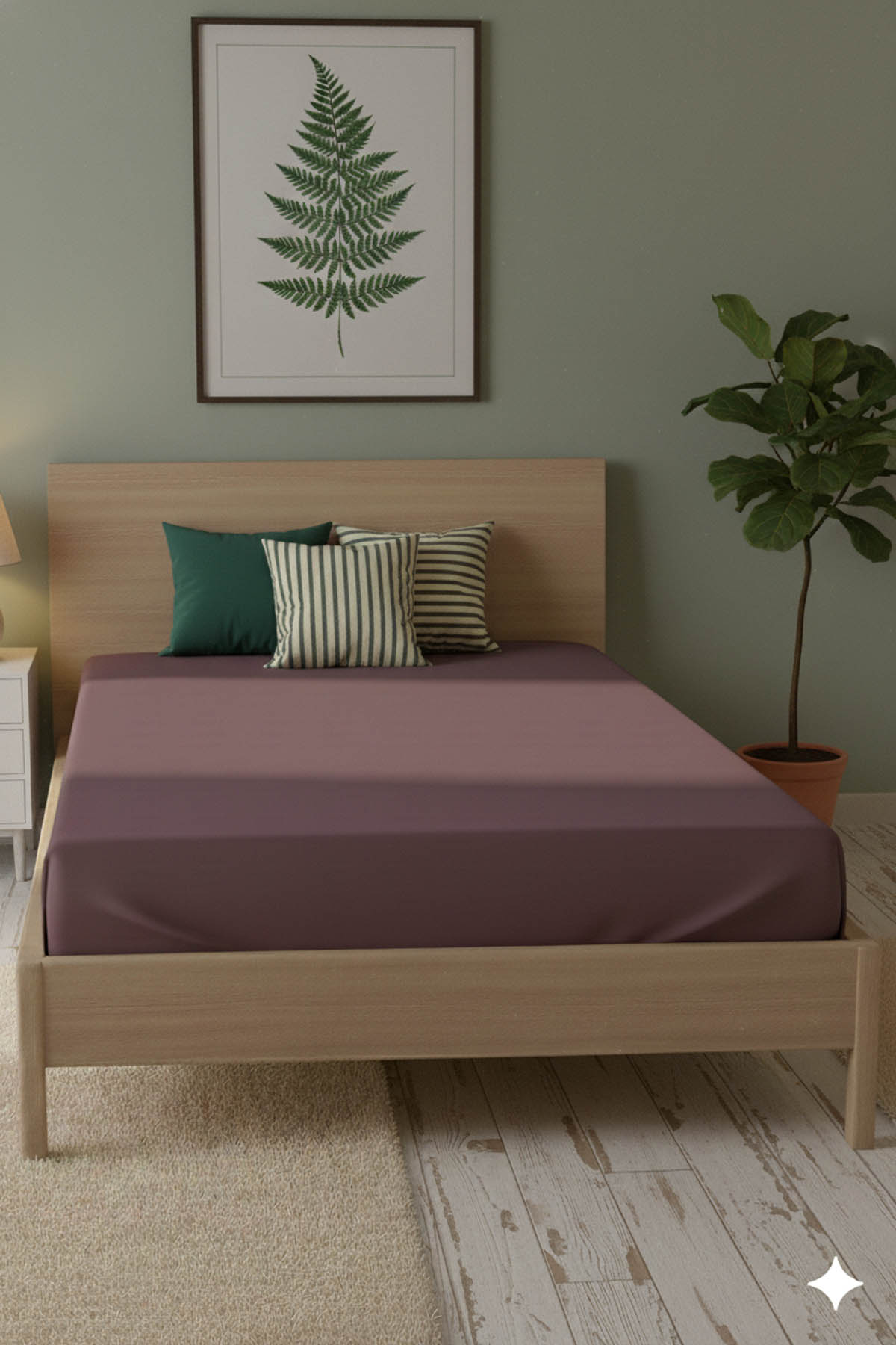 %100 Pamuk Ranforce Premium Tek Kişilik Lastikli Çarşaf - Gül Kurusu %100 Pamuk Ranforce Premium Tek Kişilik Lastikli Çarşaf - Gül Kurusu