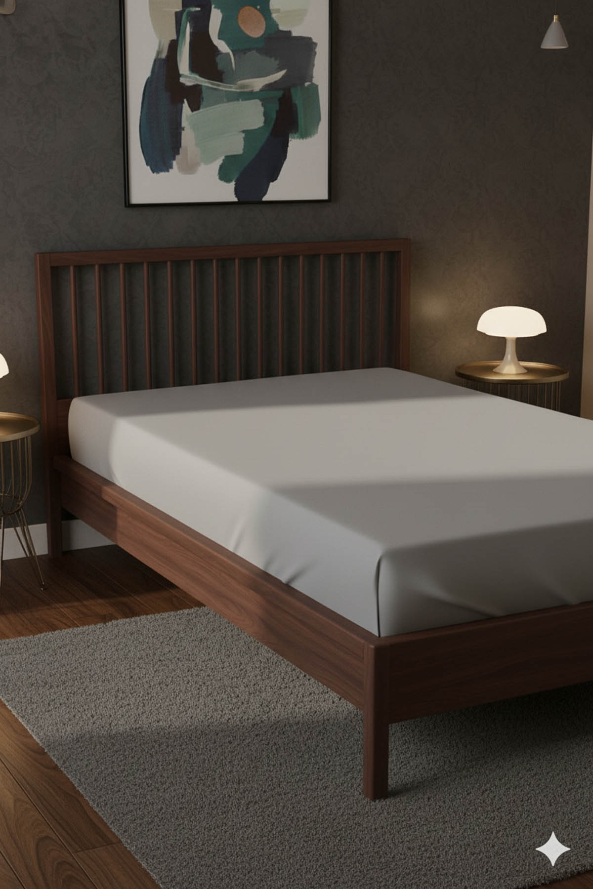 %100 Pamuk Ranforce Premium Tek Kişilik Lastikli Çarşaf - Koyu Gri %100 Pamuk Ranforce Premium Tek Kişilik Lastikli Çarşaf - Koyu Gri