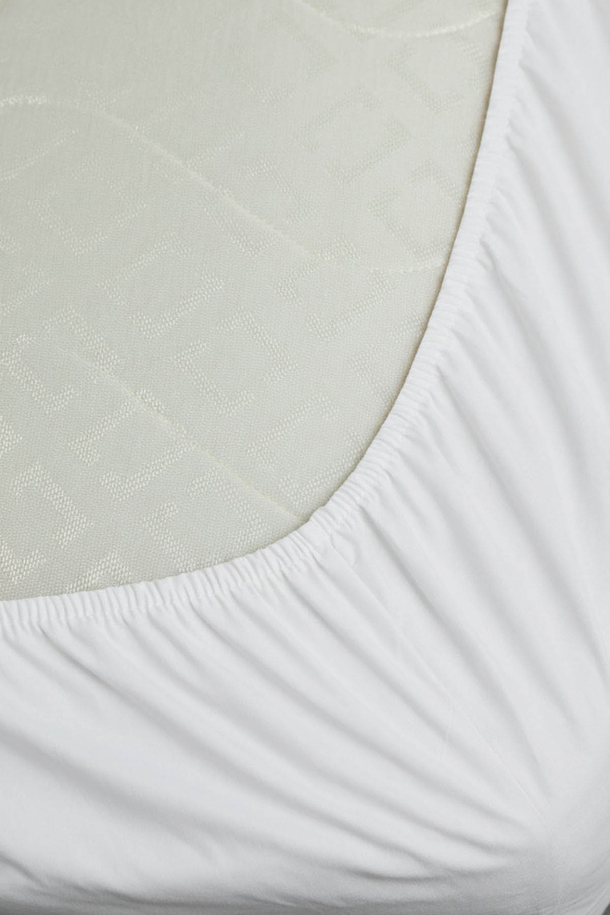 %100 Pamuk Ranforce Premium Tek Kişilik Lastikli Çarşaf Seti - Beyaz