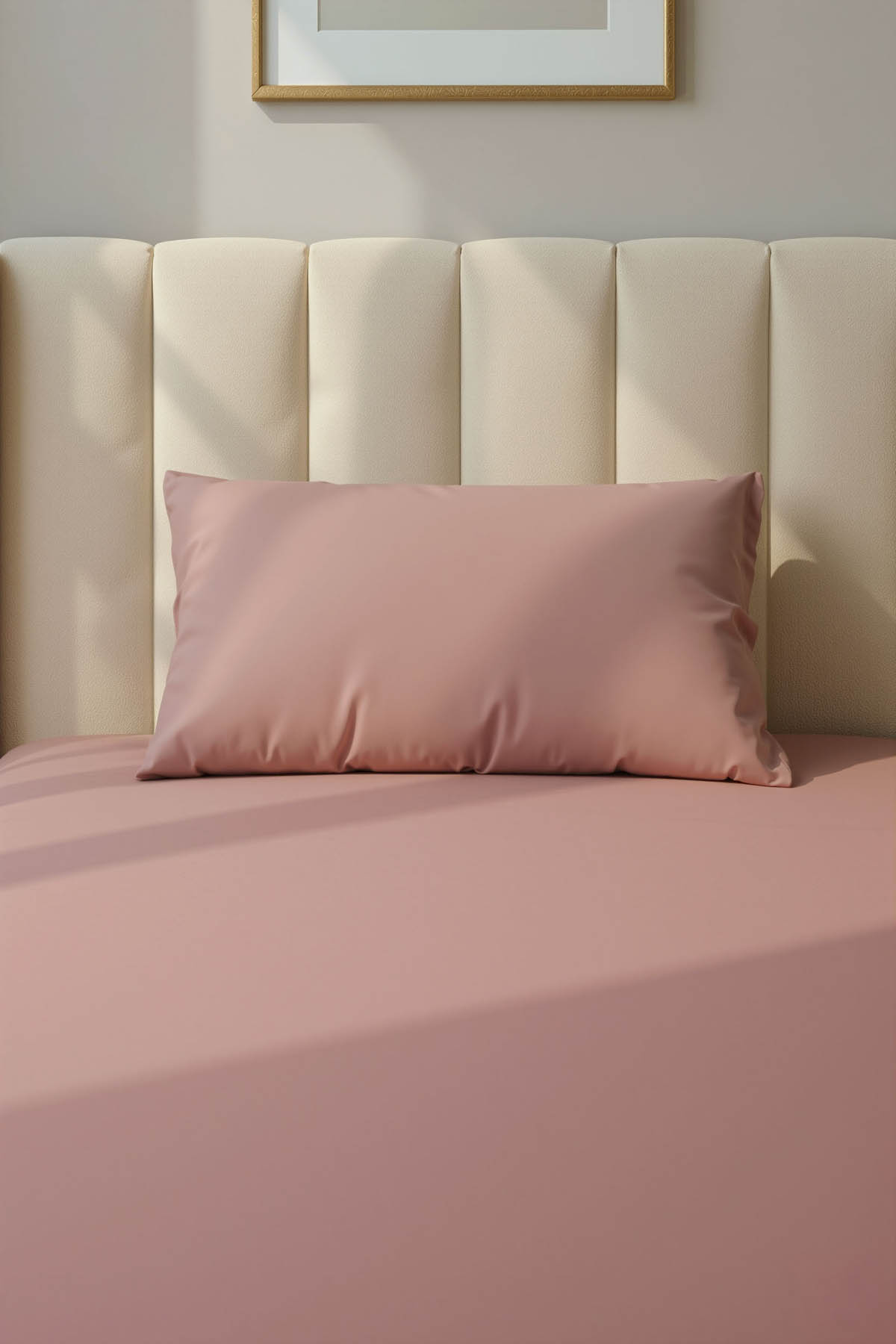 %100 Pamuk Ranforce Premium Tek Kişilik Lastikli Çarşaf Seti - Pudra %100 Pamuk Ranforce Premium Tek Kişilik Lastikli Çarşaf Seti - Pudra