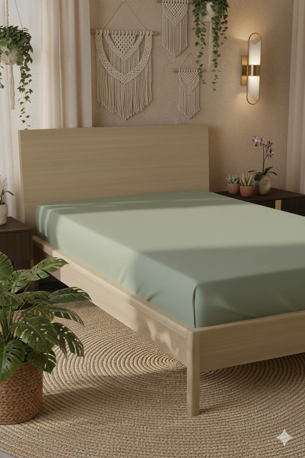 %100 Pamuk Ranforce Premium Tek Kişilik Plus Lastikli Çarşaf - Yeşil %100 Pamuk Ranforce Premium Tek Kişilik Plus Lastikli Çarşaf - Yeşil