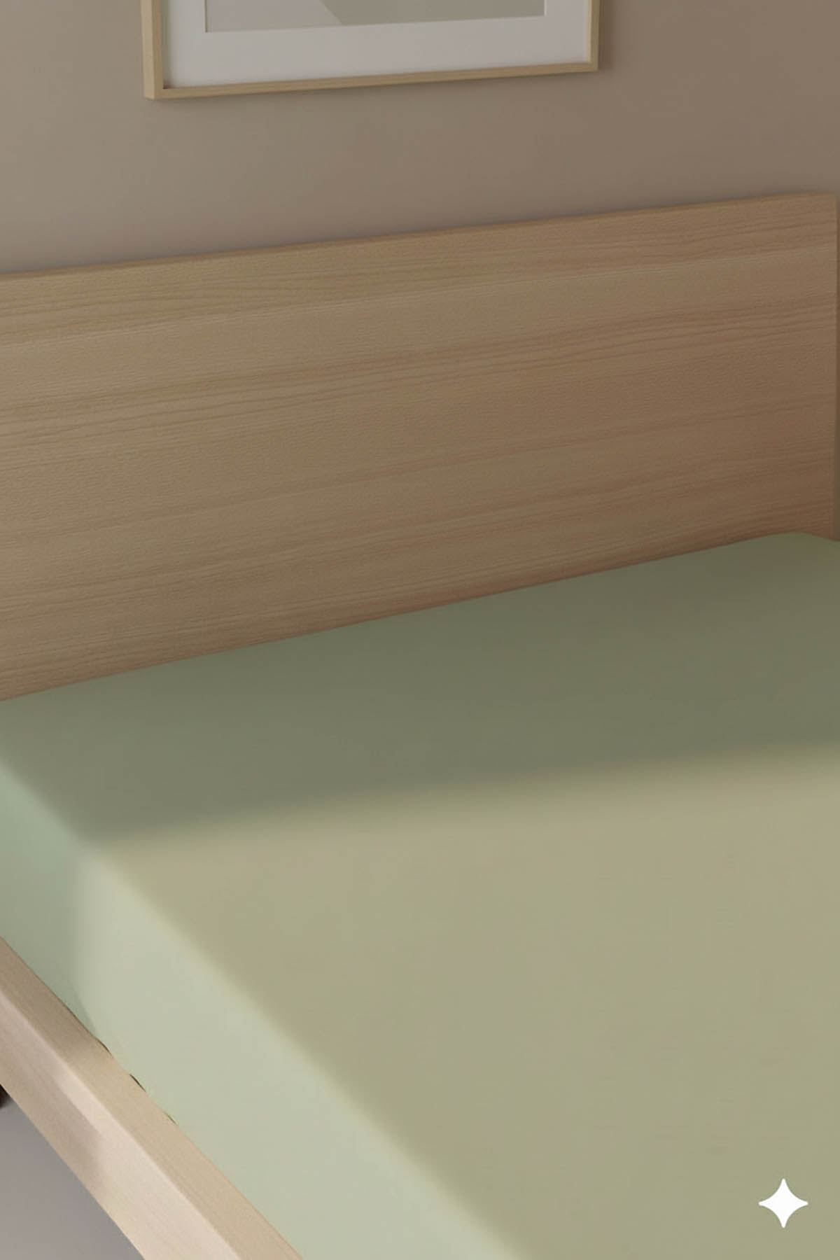 %100 Pamuk Ranforce Premium Tek Kişilik Plus Lastikli Çarşaf - Yeşil