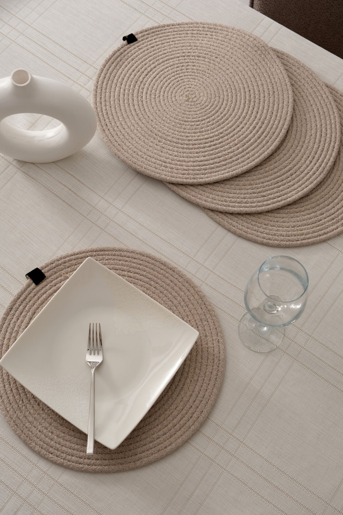 4lü Jüt Halat Supla Hasır Amerikan Servis - Bej 4lü Jüt Halat Supla Hasır Amerikan Servis - Bej