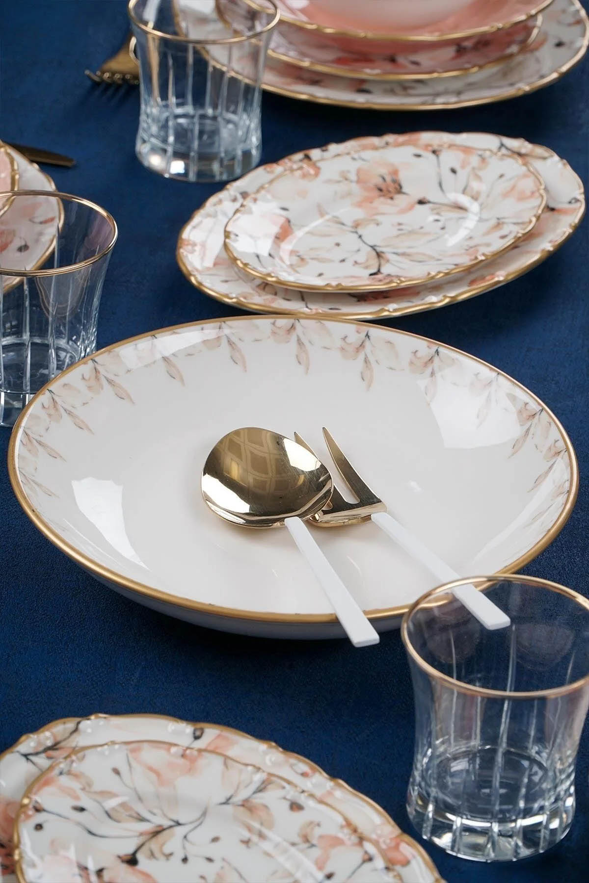 Acar 29 Parça Mari Gold Yemek Takımı - Gold