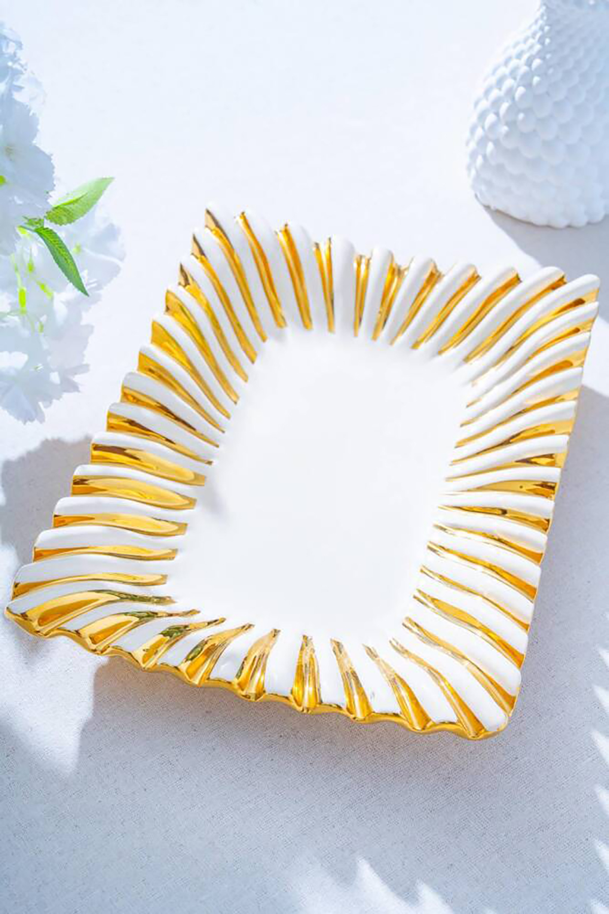 Acar Alba Dikdörtgen Dekoratif Sunum Tabak - 36 cm SKY-07487