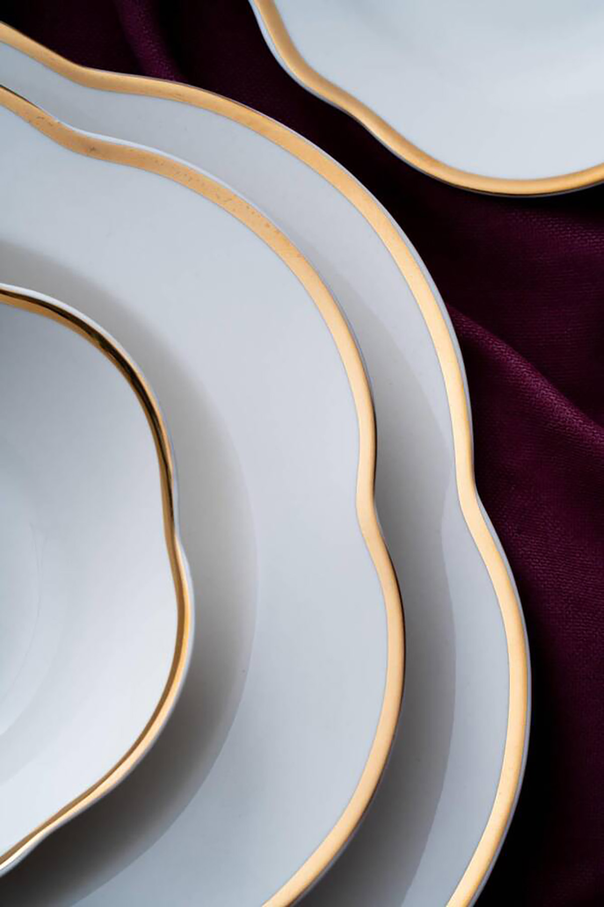 Acar Aveline 6 Kişilik 29 Parça Porselen Yemek Takımı - Gold GBY-06957