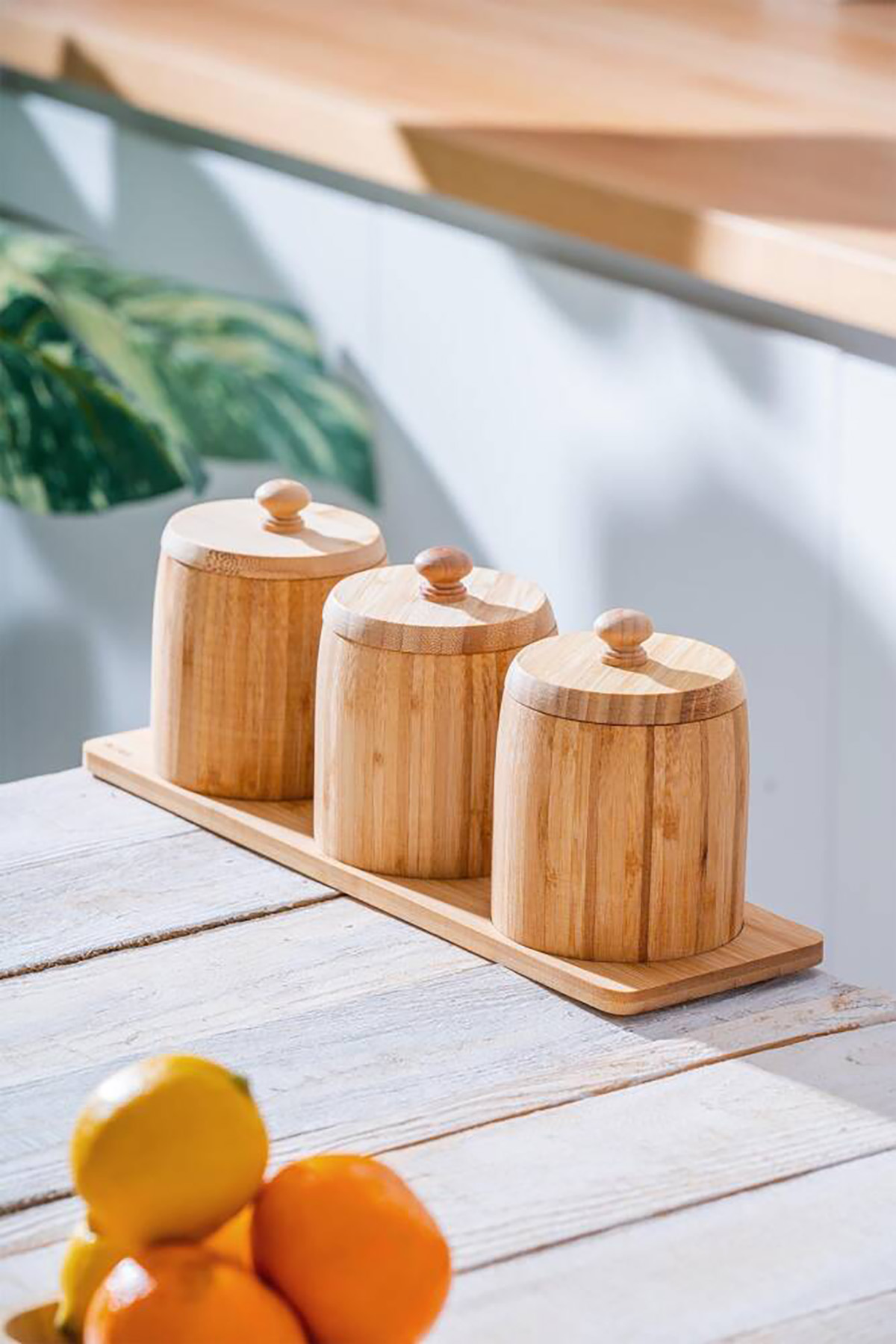 Acar Bambu Standlı 3 lü Baharat Takımı ACR-515