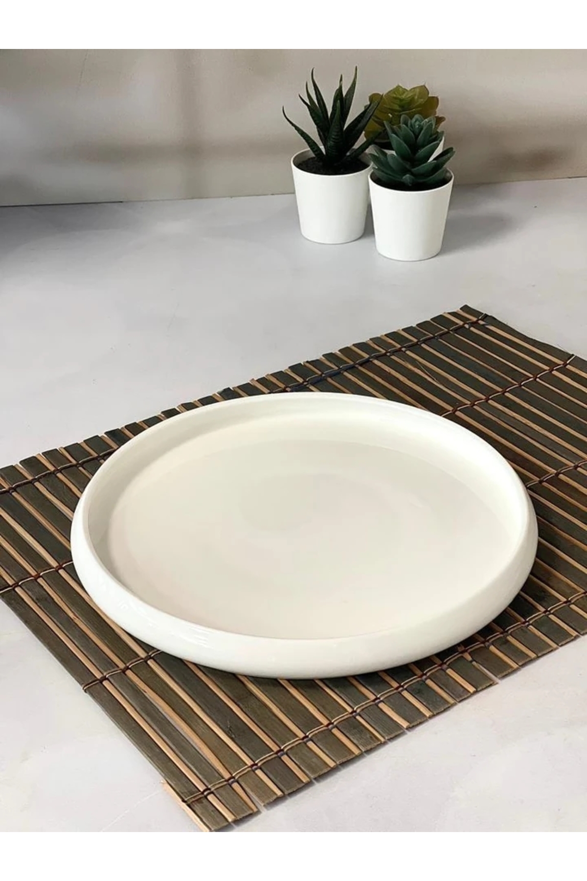 Acar Bianca Perla Porselen Yuvarlak Tabak - 23 cm SCT-21-0221
