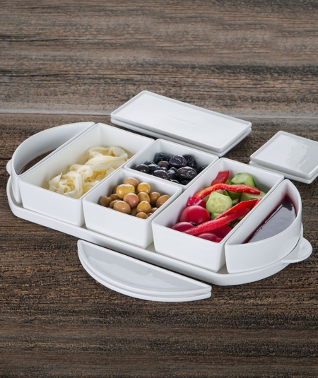 Acar Bianco Perla 6 lı Porselen Oval Kahvaltılık SCT-21-0420 Acar Bianco Perla 6 lı Porselen Oval Kahvaltılık SCT-21-0420