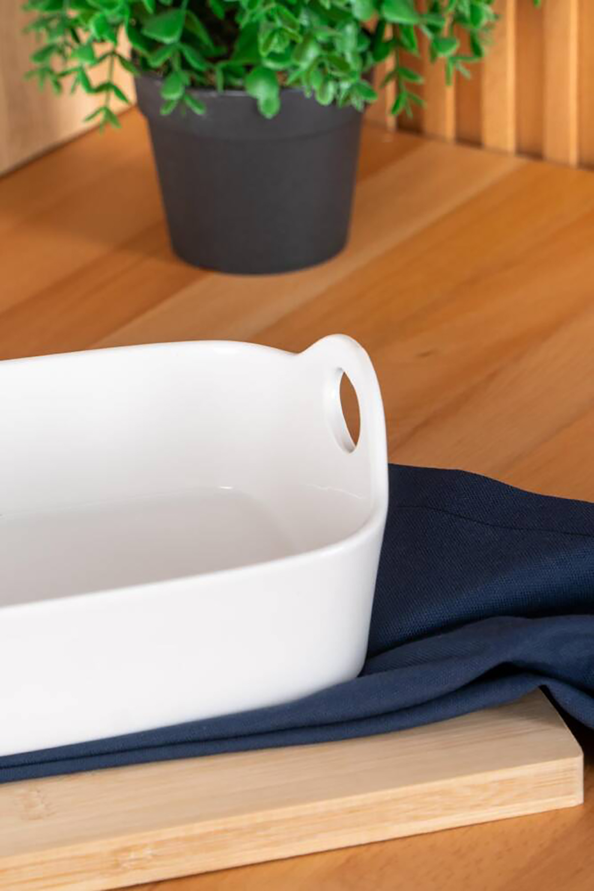 Acar Bianco Perla Dikdörtgen Kulplu Kase - 25 cm SCT-05397