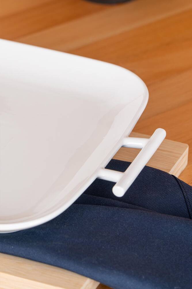 Acar Bianco Perla Kare Kulplu Servis Tabak - 32.5 cm SCT-05382