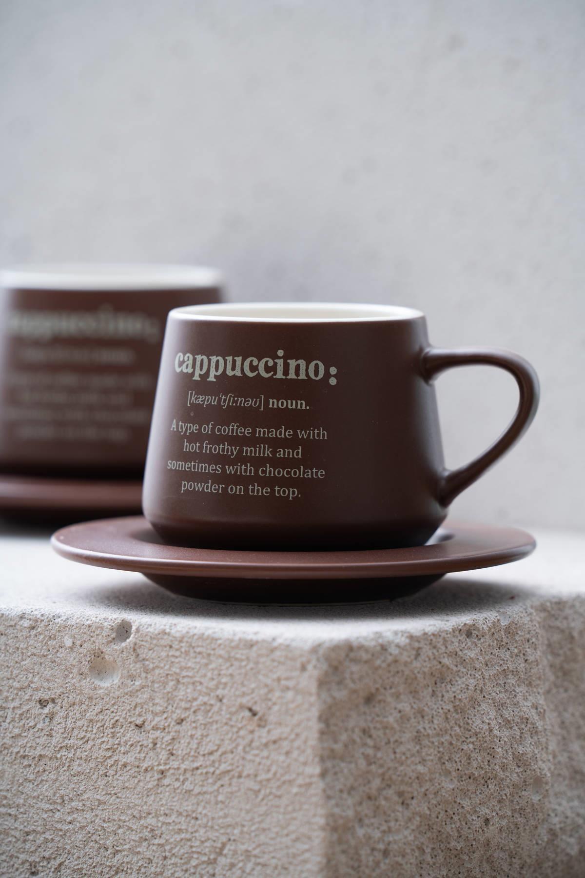 Acar Blush Tea 2 li Kahve Fincan Takımı - Kahverengi KAL-07458 Acar Blush Tea 2 li Kahve Fincan Takımı - Kahverengi KAL-07458