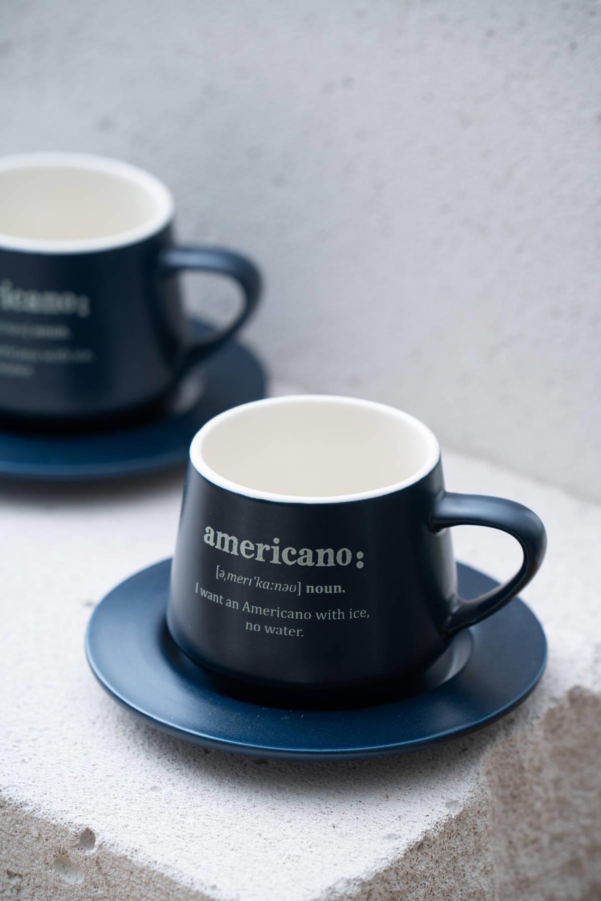 Acar Blush Tea 2 li Kahve Fincan Takımı - Lacivert KAL-07458 Acar Blush Tea 2 li Kahve Fincan Takımı - Lacivert KAL-07458