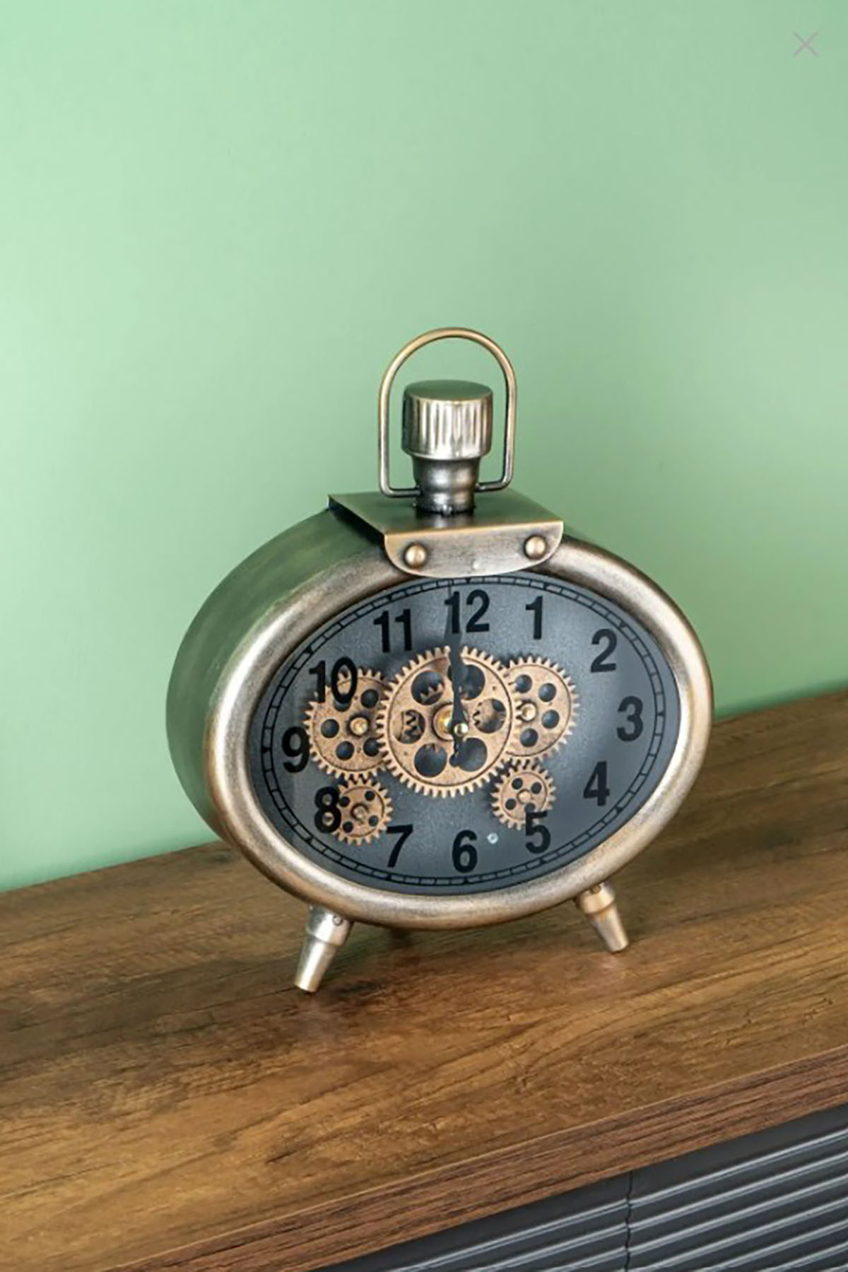 Acar Çarklı Masa Saati - 26.2 cm - Bakır JOY-05954 Acar Çarklı Masa Saati - 26.2 cm - Bakır JOY-05954