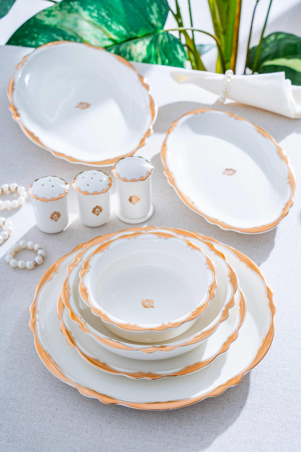 Acar Carolıne 58 Parça 12 Kişilik Porselen Yemek Takımı NCY-07061