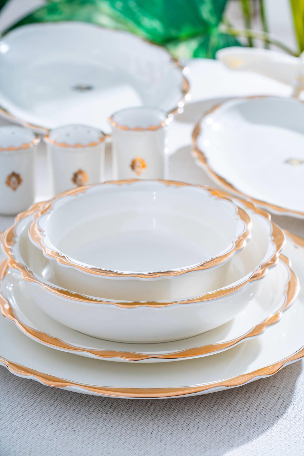 Acar Carolıne 58 Parça 12 Kişilik Porselen Yemek Takımı NCY-07061