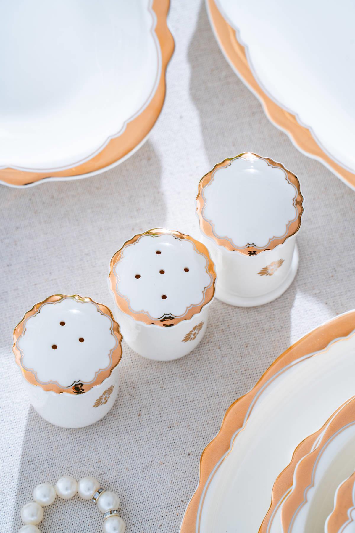 Acar Carolıne 58 Parça 12 Kişilik Porselen Yemek Takımı NCY-07061