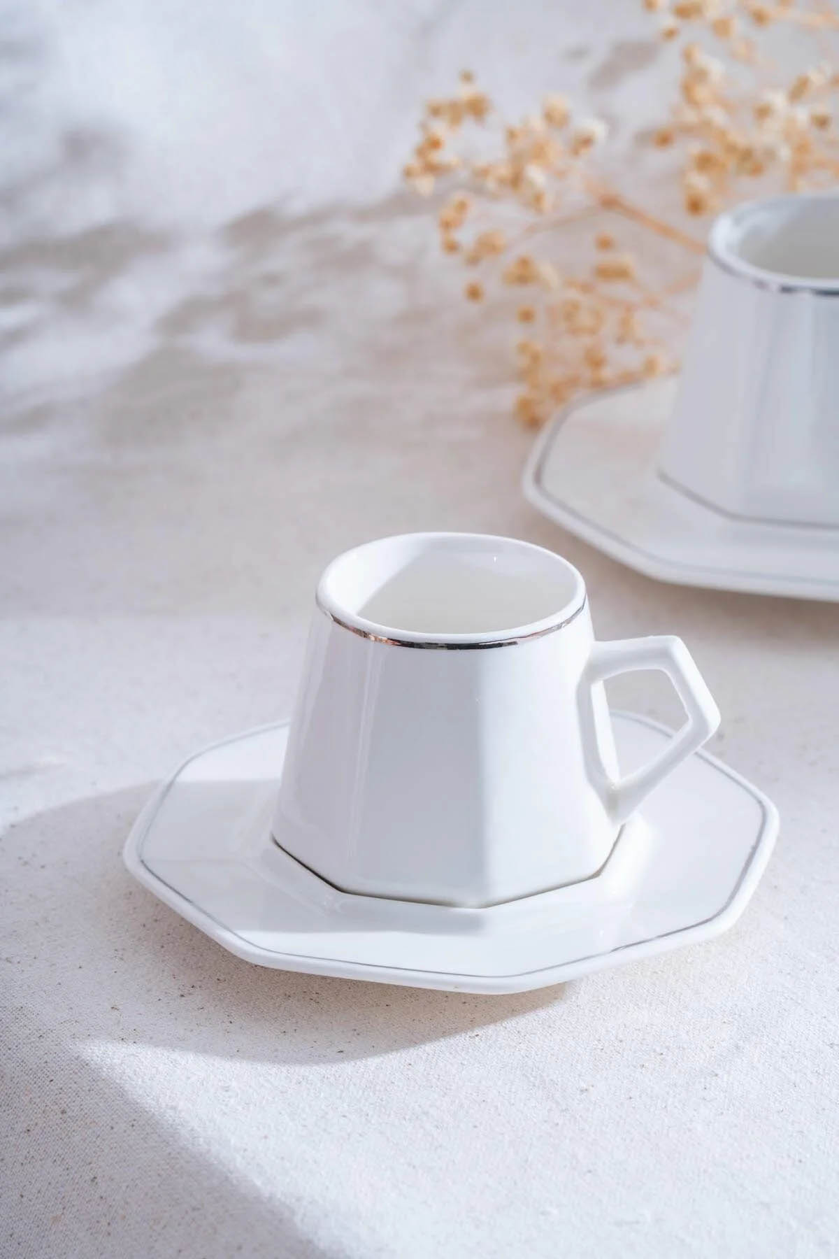 Acar Elera Sılver 6 lı Kahve Fincan Takımı  YKG-06614