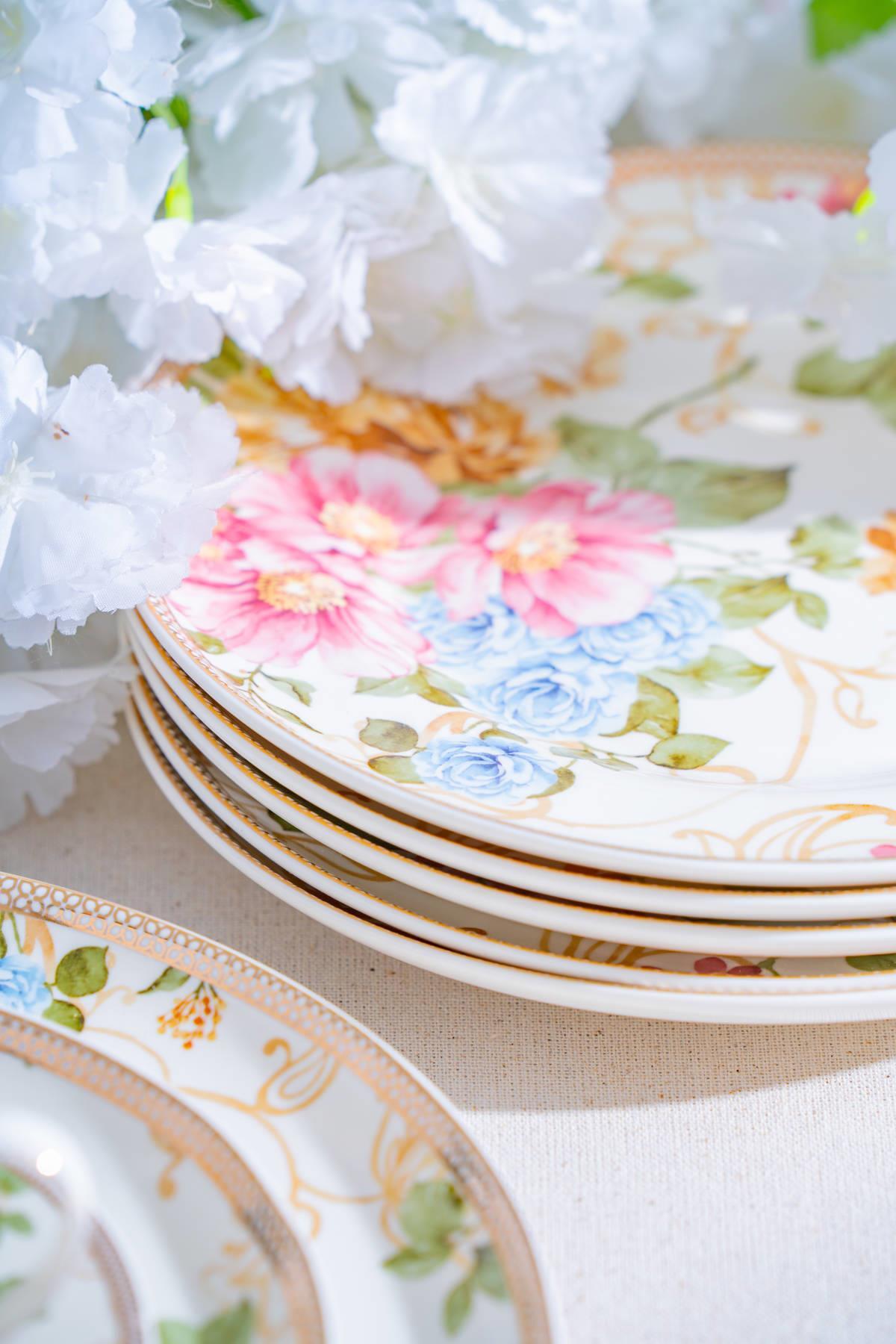 Acar Freya Porselen 6 Kişilik 19 Parça Pasta Seti NCY-07078