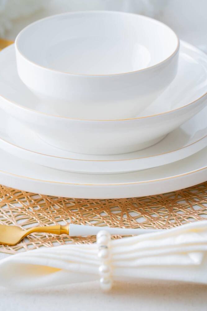 Acar Golden Rise 6 Kişilik 24 Parça Porselen Yemek Takımı - Gold SCT-05442 Acar Golden Rise 6 Kişilik 24 Parça Porselen Yemek Takımı - Gold SCT-05442