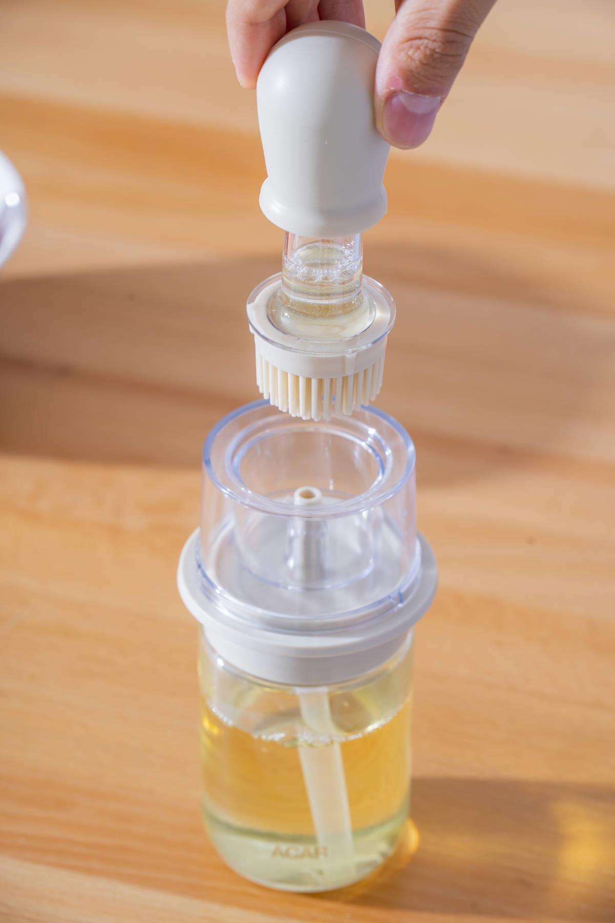 Acar Harlow Cam Hazneli Silikon Fırçalı Yağdanlık 180 ml PNM-08021