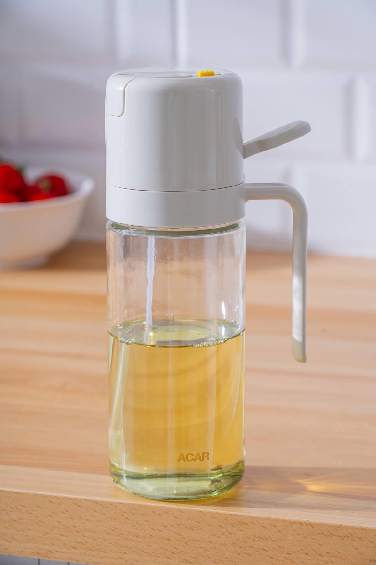 Acar Harlow Kulplu Oval Cam Dökme Yağdanlık 550 ml PNM-08020