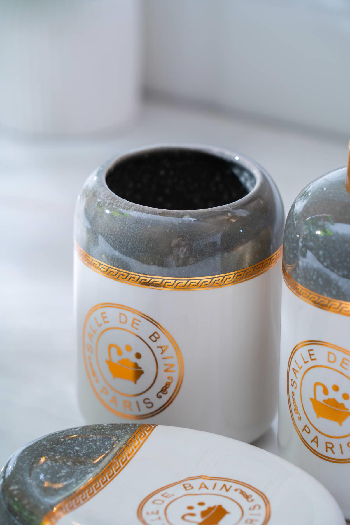 Acar Jardın Home Sweet 3’lü Banyo Seti - Gri SZN-07007