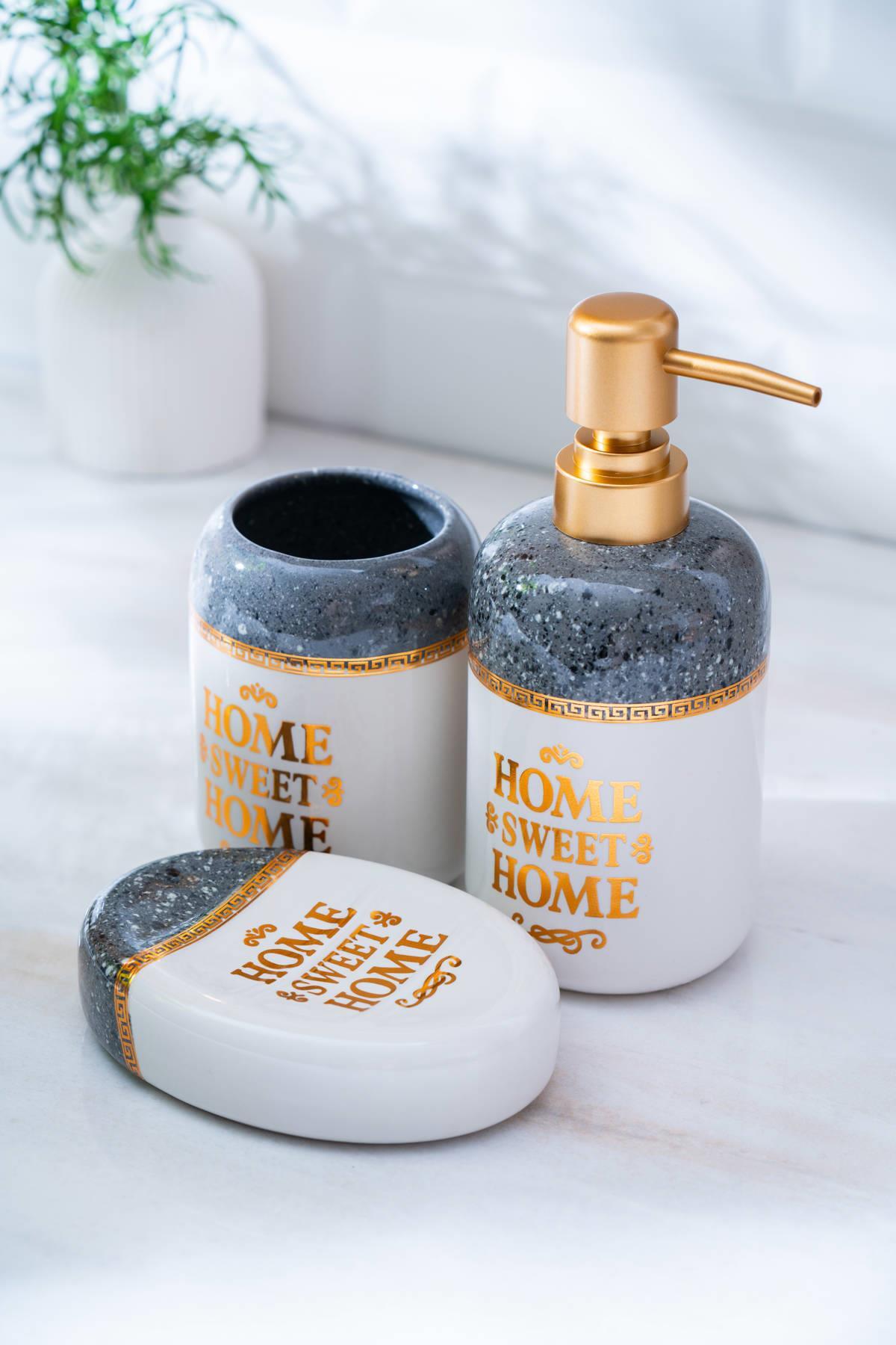 Acar Jardın Home Sweet 3’lü Banyo Seti - Lacivert SZN-07007 Acar Jardın Home Sweet 3’lü Banyo Seti - Lacivert SZN-07007
