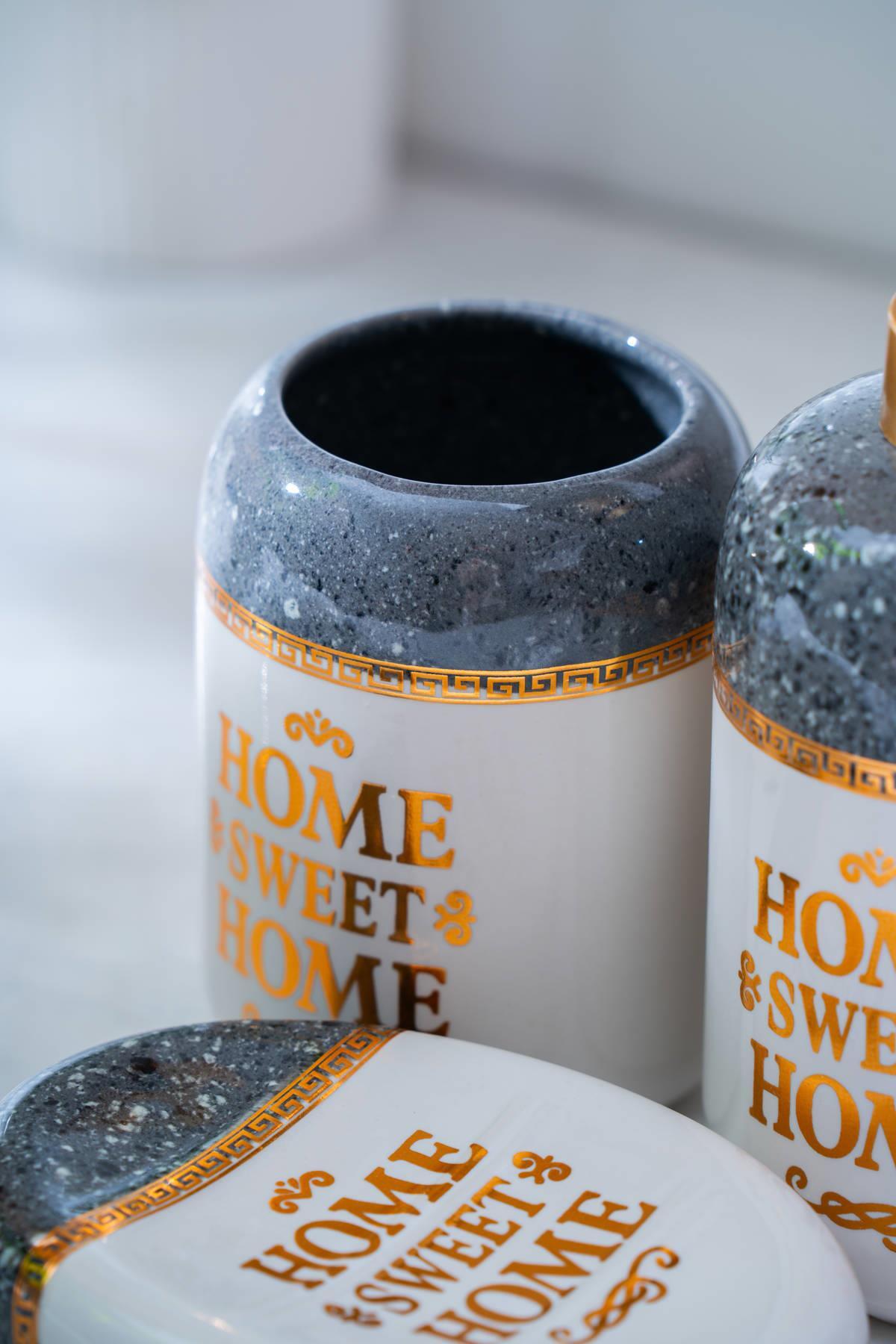 Acar Jardın Home Sweet 3’lü Banyo Seti - Lacivert SZN-07007